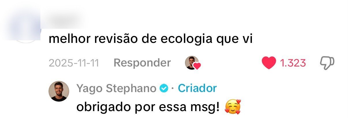 Comentário de aluno sobre o Bio X